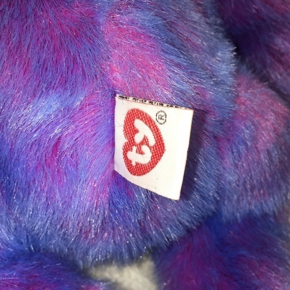 Kids TY vintage Purplebeary Beanie Classic 1999 Bear With Tag Retired - Picture 5 of 6